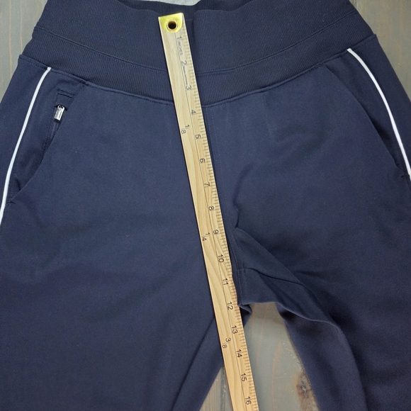 Athleta Navy Joggers XS Stripe Zip Pocket Athletic Pants - Picture 8 of 10
